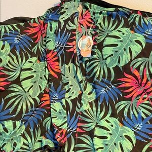 Tropical Leaf Print coverup